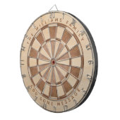 名前メッセー素朴ジBrown Woodクラシックメッセージ ダーツボード (正面右)