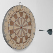 名前メッセー素朴ジBrown Woodクラシックメッセージ ダーツボード