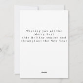 名前メリーと年の明るいオーナメント シーズンカード (裏面)