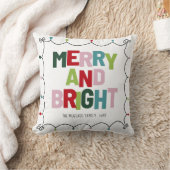 名前メリーの明るいカラフルタイポグラフィ クッション (ブランケット)