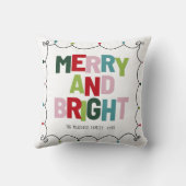 名前メリーの明るいカラフルタイポグラフィ クッション (裏面)