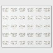 名前メリークリスマスと非常にタイポグラフィ ラッピングペーパー (フラット)