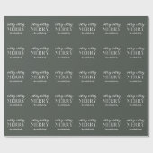 名前メリークリスマスと非常にタイポグラフィ ラッピングペーパー (フラット)