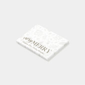 名前メリークリスマス付き非常に冬の植物学 ポストイット (アングル)