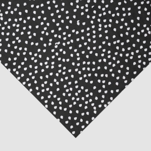 名前モダンかわいい水玉模様白黒 薄葉紙 (詳細)