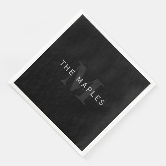 名前モダンとモノグラム |グレーと黒 (コーナー)