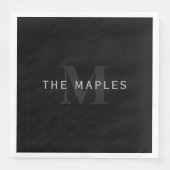 名前モダンとモノグラム |グレーと黒 (正面)