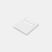 名前モダンとモノグラム |淡い灰色と濃い灰色 ポストイット (アングル)