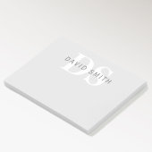 名前モダンとモノグラム |淡い灰色と濃い灰色 ポストイット