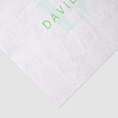 名前モダンとモノグラム |緑と白 薄葉紙 (詳細)