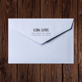 名前モダンと姓のカスタム差出人住所 ラバースタンプ