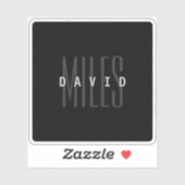 名前モダンと姓の重複 シール (シート)