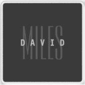 名前モダンと姓の重複 シール (正面)