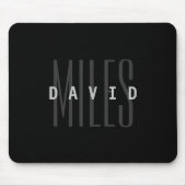 名前モダンと姓の重複 マウスパッド (正面)