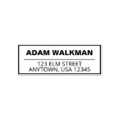 名前モダンと差出人住所スタンプ付き縁ど セルフインキングスタンプ (デザイン)