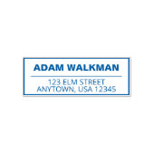 名前モダンと差出人住所スタンプ付き縁ど セルフインキングスタンプ (デザイン)