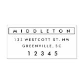 名前モダンのシンプル差出人住所 セルフインキングスタンプ (デザイン)