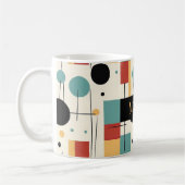 名前モダンの付いた幾何形状 コーヒーマグカップ (左)