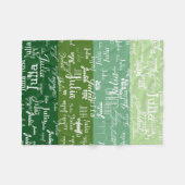 名前モダンの緑のパターンの幾何学的4トーン フリースブランケット (正面(横))