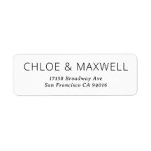 名前モダンはっきりした差出人住所ラベル