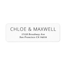 名前モダンはっきりした差出人住所ラベル ラベル