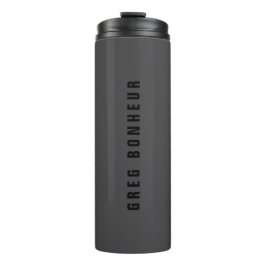 名前モダンまたはその他の文字テンプレート | ダークグレー タンブラー