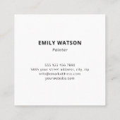 名前モダンアートワークArtistアートスタジオ コーリングカード (裏面)