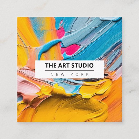 名前モダンアートワークArtistアートスタジオ コーリングカード (正面)