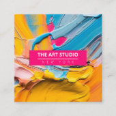 名前モダンアートワークArtistアートスタジオ スクエア名刺 (正面)