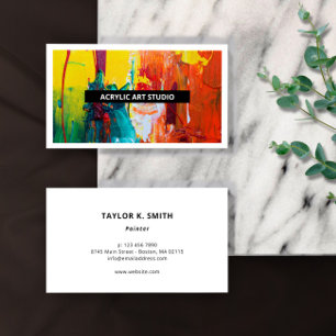 名前モダンアートワークArtistアートスタジオ 名刺