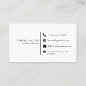 名前モダンイニシャルモノグラム 名刺 (裏面)