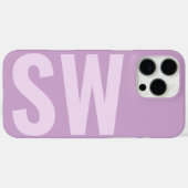 名前モダンイニシャル薄紫パープルカスタムモノグラム Case-Mate iPhoneケース (裏面 (横))