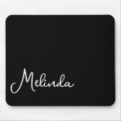 名前モダンシック・ブラック&ホワイト マウスパッド (正面)