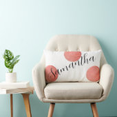 名前モダンスクリプトバラ金ゴールド水カラー水玉模様 ランバークッション (椅子)