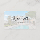 名前モダンスクリプト写真実在Estate Agent 名刺 (裏面)