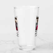 名前モダンパーソナライズされたハッピーバースデー写真 タンブラーグラス (右)