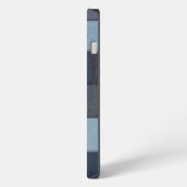 名前モダンパーソナライズされたラベルdenim iPhoneケース (左側面)