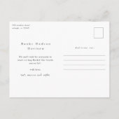 名前モダンベビー写真コラージュ誕生のお知らせ ポストカード (裏面)