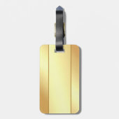 名前モダンモノグラムの金ゴールドルグラマラス ラゲッジタグ (裏面縦)