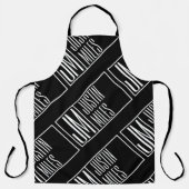 名前モダンモノグラムパターンのイニシャル エプロン (正面)