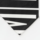 名前モダンモノグラムパターンのイニシャル フリースブランケット (角)