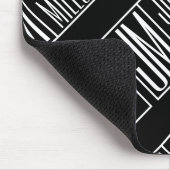 名前モダンモノグラムパターンのイニシャル マウスパッド (コーナー)