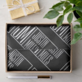 名前モダンモノグラムパターンのイニシャル 薄葉紙 (ギフト)