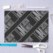 名前モダンモノグラムパターンのイニシャル 薄葉紙 (クラフト)