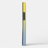 名前モダンモノグラム黄色からライトブルーのグラデーション Case-Mate iPhoneケース (裏面 / 右)