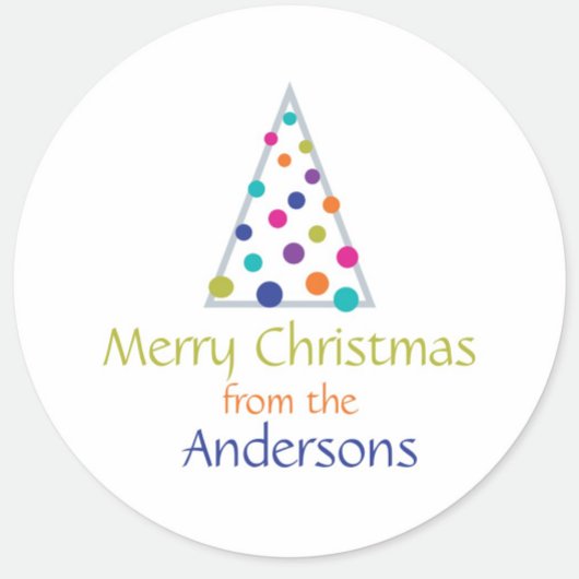 名前モダン付きツリー ラウンドシール