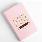 名前モダン付きピンクと赤の口紅のパタガーリーーン スクエアシール