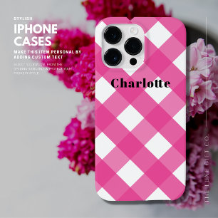 名前モダン付きピンクジンガムiPhoneケース Case-Mate iPhone 14 Pro Maxケース