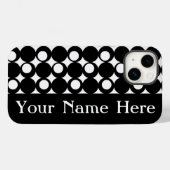 名前モダン付きブラックボールデザイン Case-Mate iPhoneケース (裏面 (横))