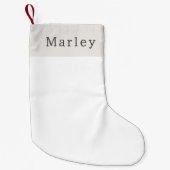 名前モダン付きボホクリスマス スモールクリスマスストッキング (正面)